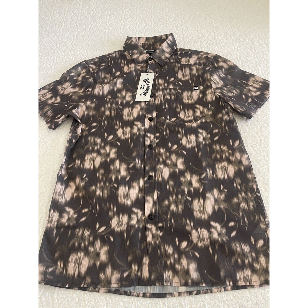Billabong Sz S Men's Printed Woven Button Down Short Sleeve Shirt